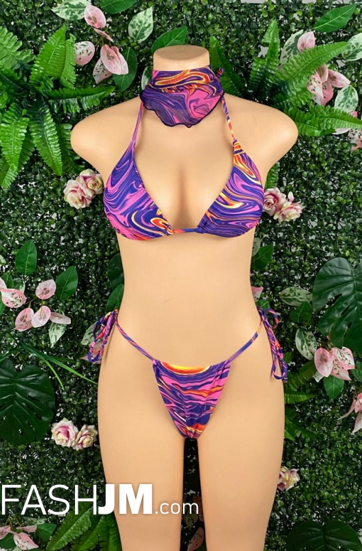  Swimsuit Purple Swirl image3