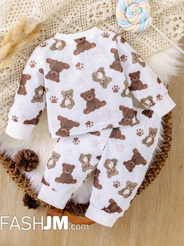  Baby Bear Print Tee & Pants image1