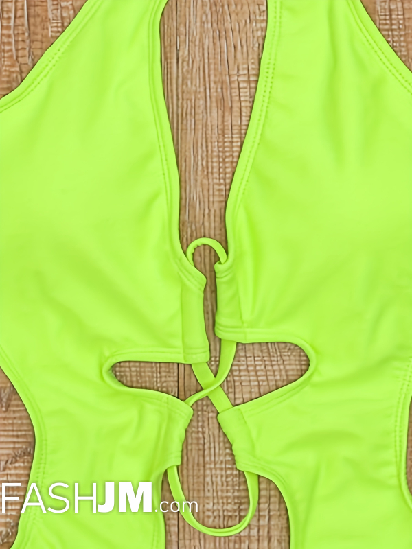  Halter Neck One Piece Swimsuit image1