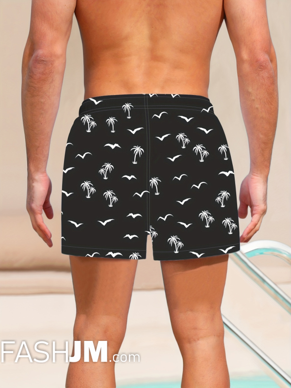  Men Stylish Palm Tree Beach Shorts image4