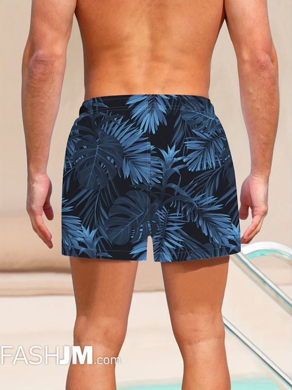  Men Stylish Palm Tree Beach Shorts image2