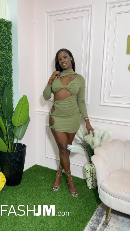  Army Green Dress image0